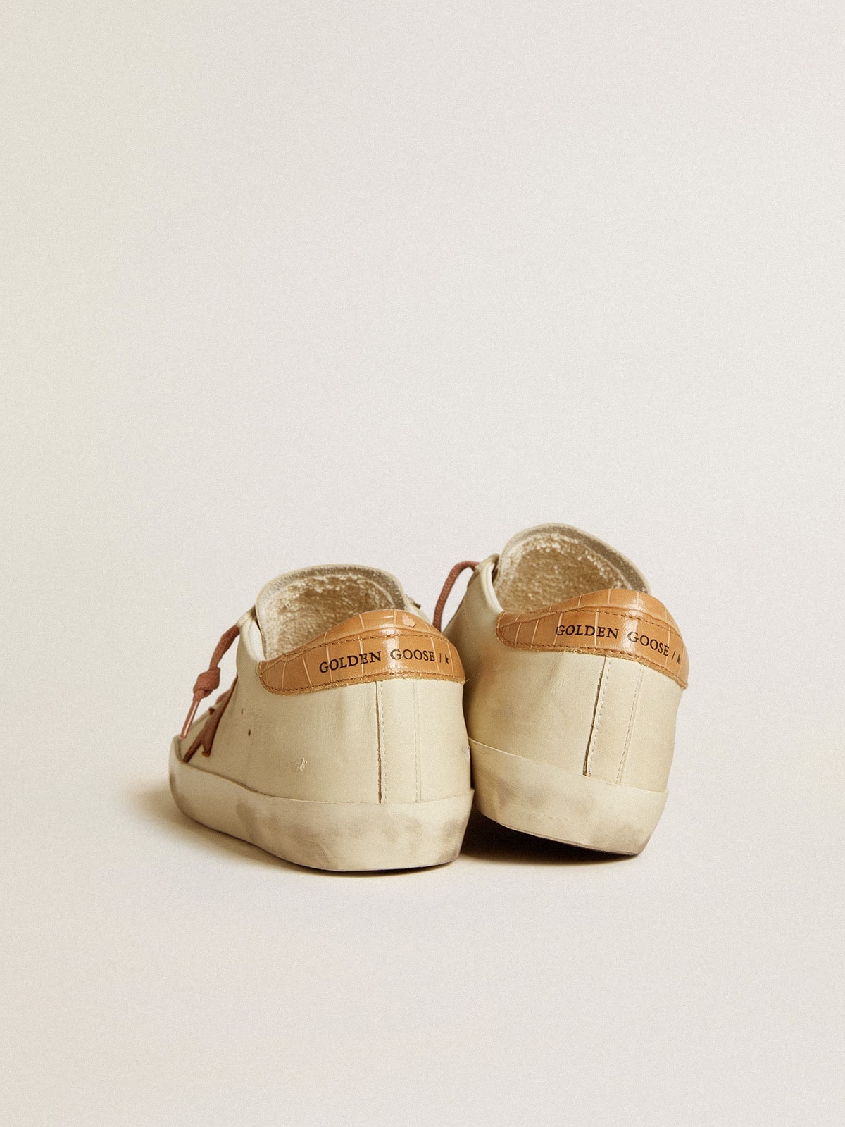 Super-Star with leather star and crocodile-print leather heel tab - 4