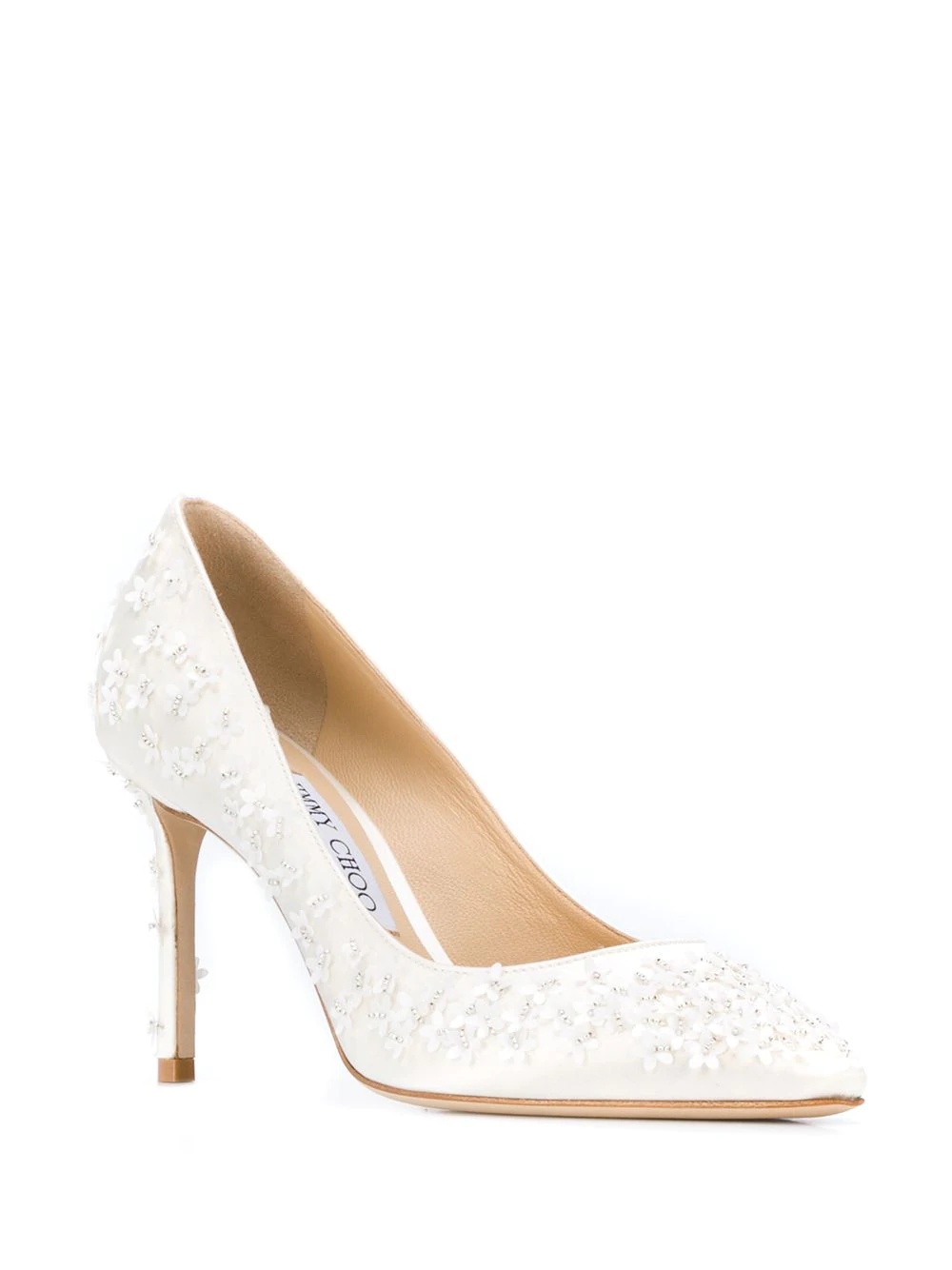 Romy 85mm floral-embellished pumps - 2