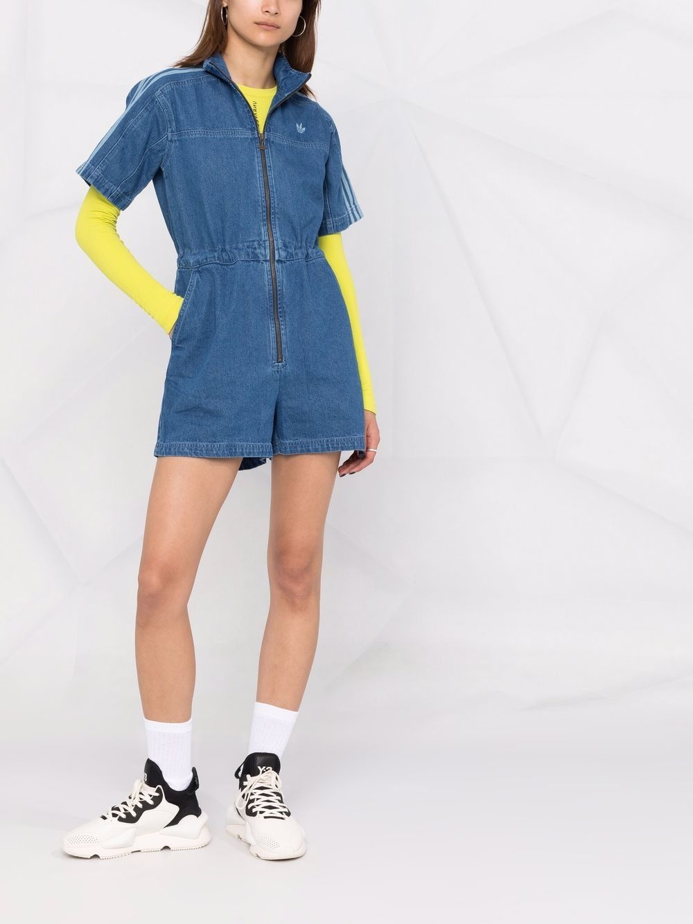 adicolor denim jumpsuit - 2