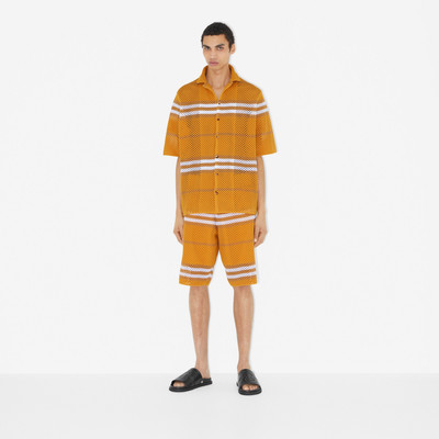 Burberry Icon Stripe Pointelle Knit Oversized Shirt outlook