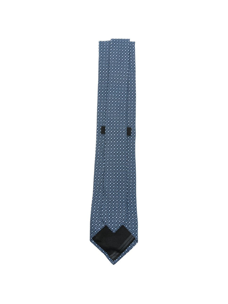 ZEGNA geometric-pattern tie outlook