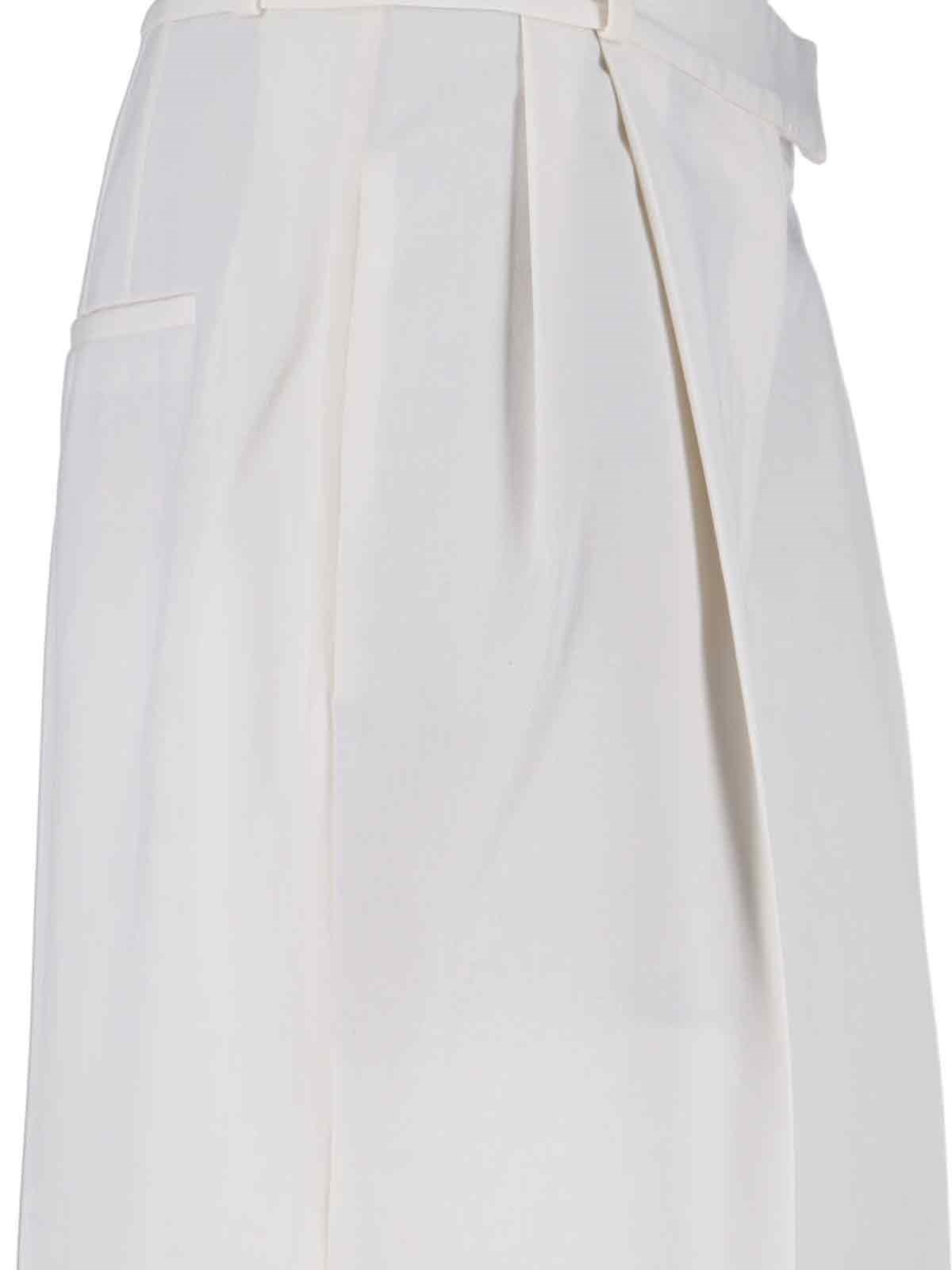 WOOL BLEND STRAIGHT PANTS - 4