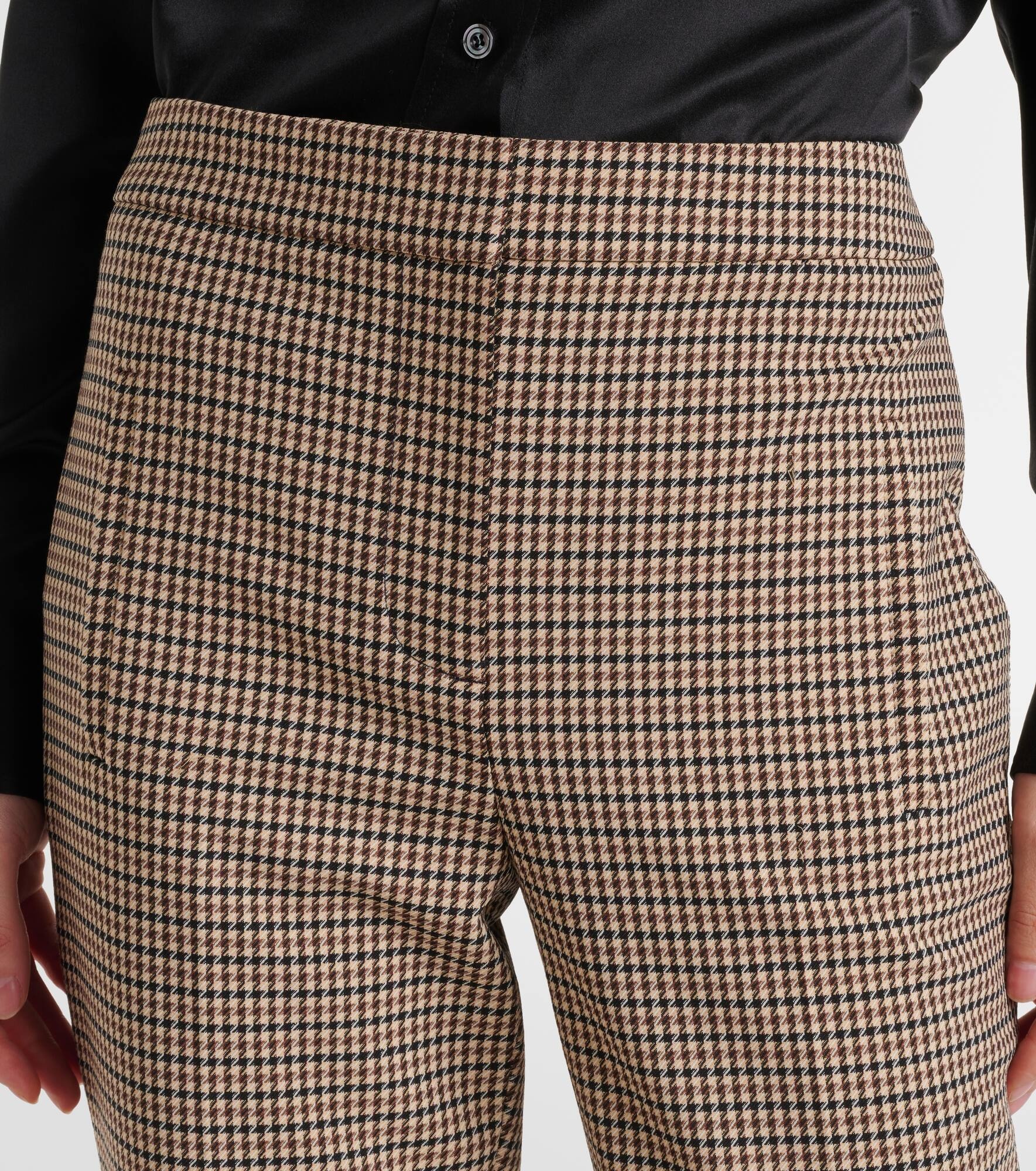 Arte Houndstooth high-rise cropped pants - 6