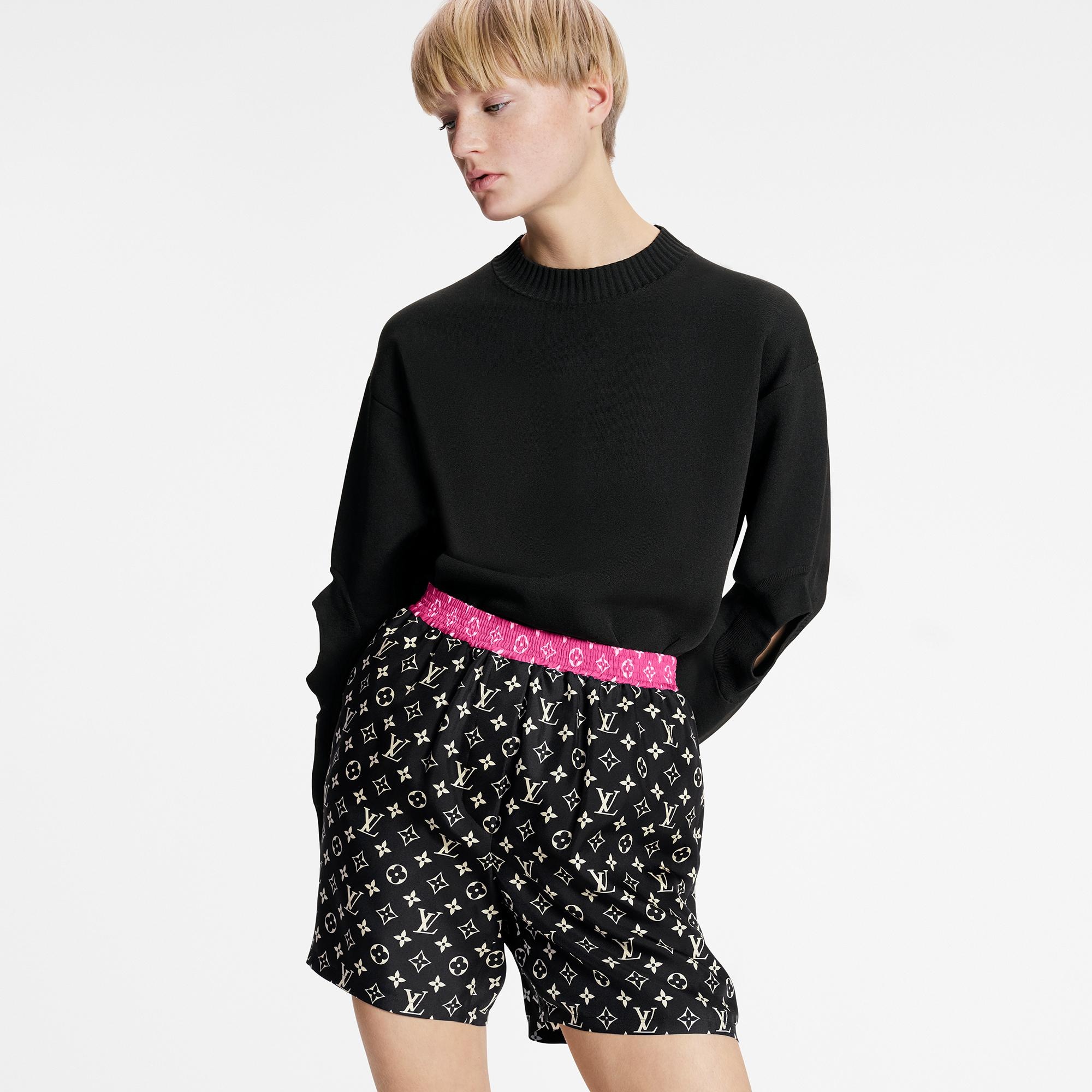Monogram Color-Block Pajama Shorts - 3