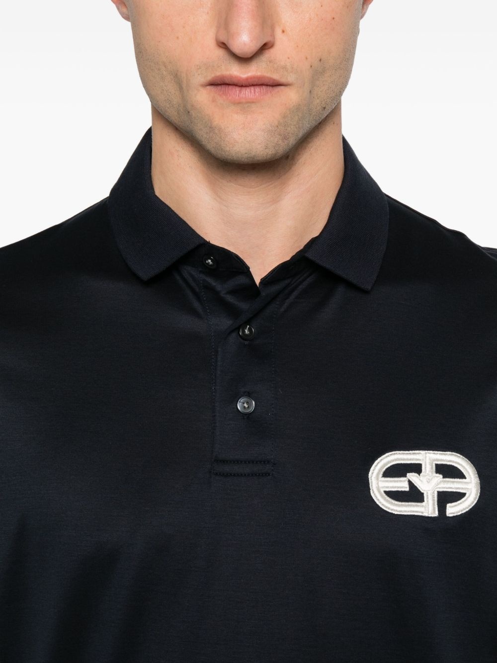 logo-embroidered polo shirt - 4