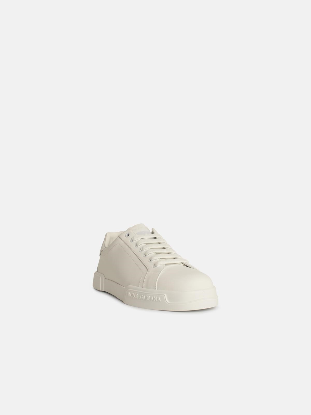 'PORTOFINO' WHITE LEATHER SNEAKERS - 2