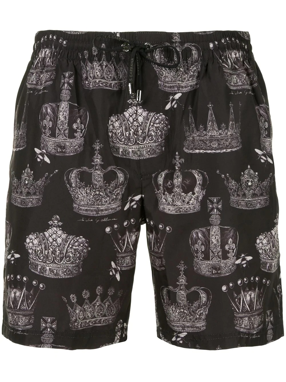 crown print swim shorts - 1