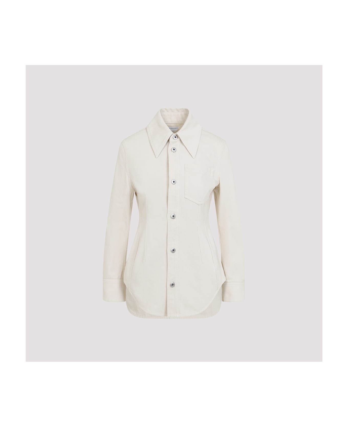 Beige Cotton Denim Jacket - 3