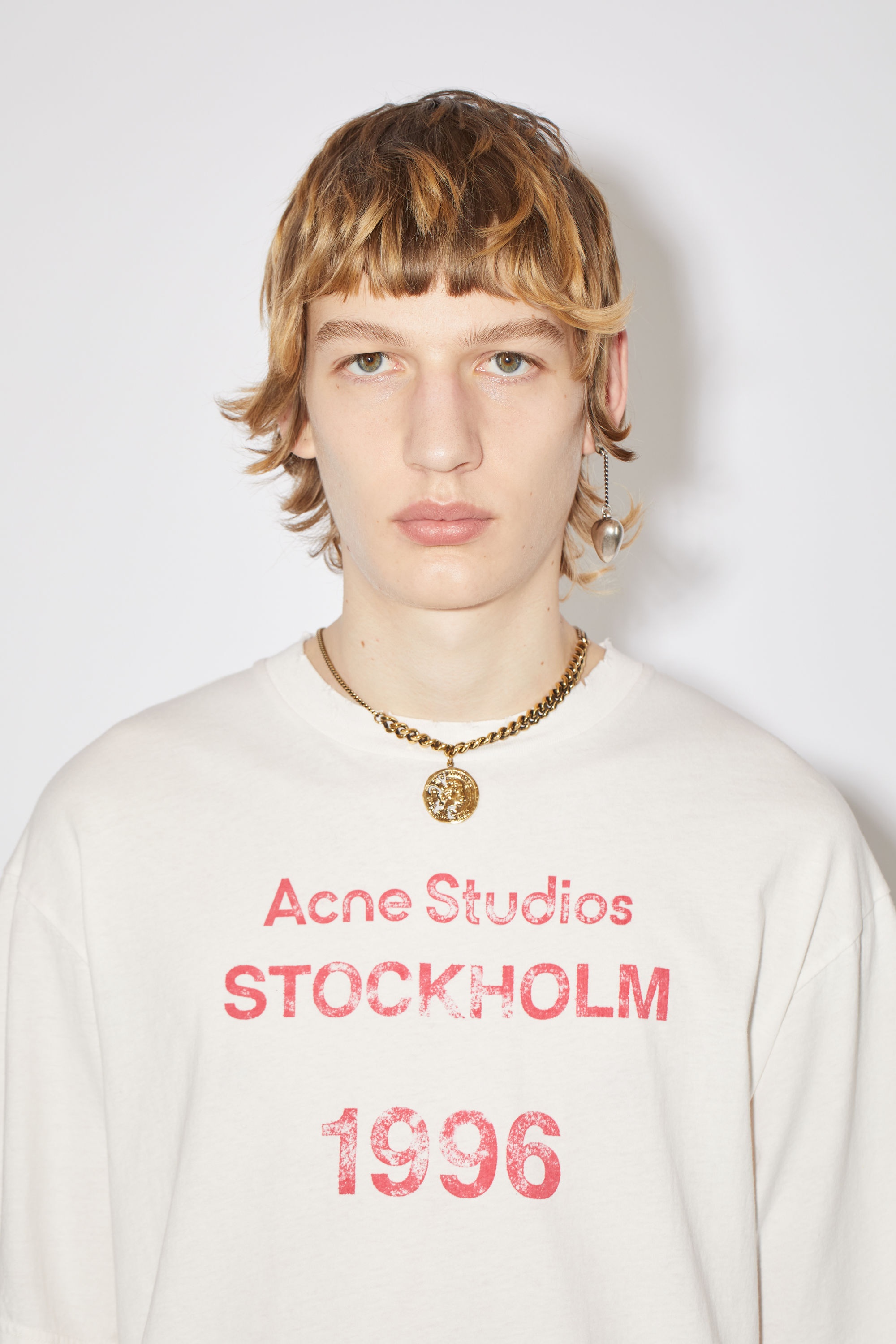 Logo stamp t-shirt - Pale orange - 4