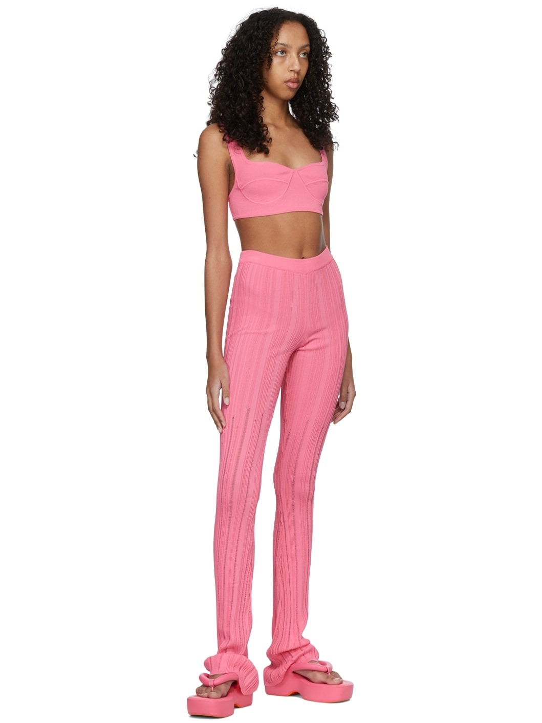 Pink Viscose Bra - 4