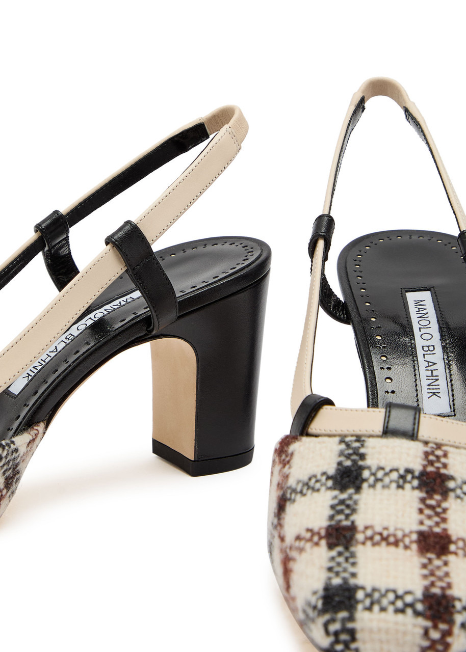 Manolo Blahnik Vestel 70 Leather Slingback Mules - 4
