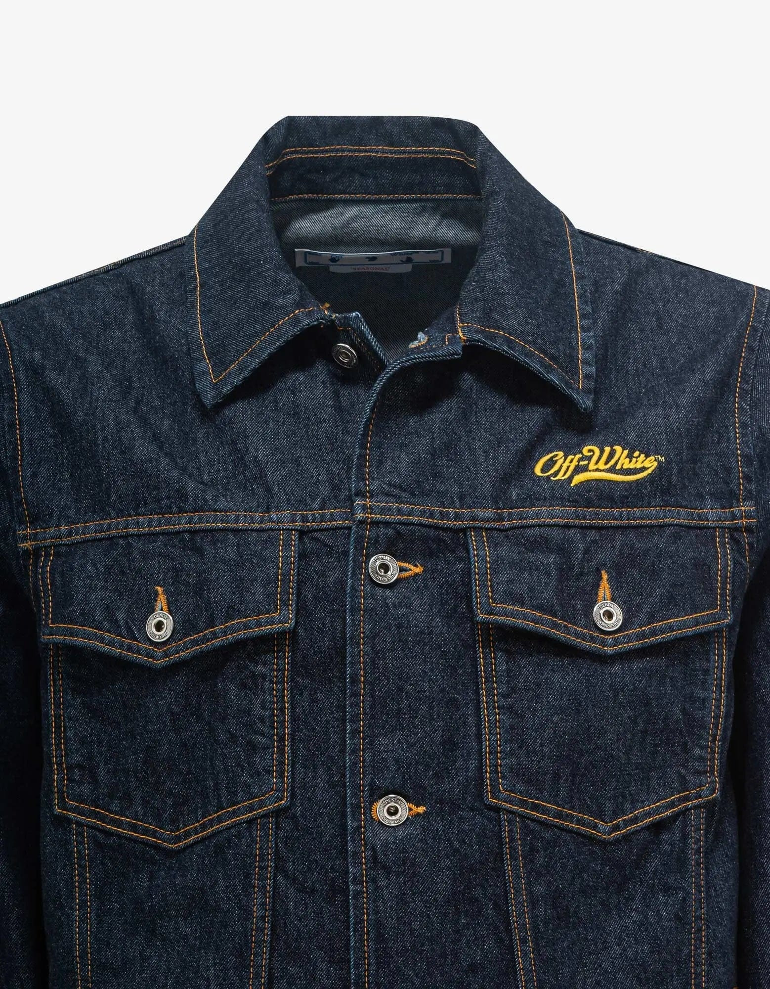 Off-White Blue Wave Off Utility Denim Jacket - 4