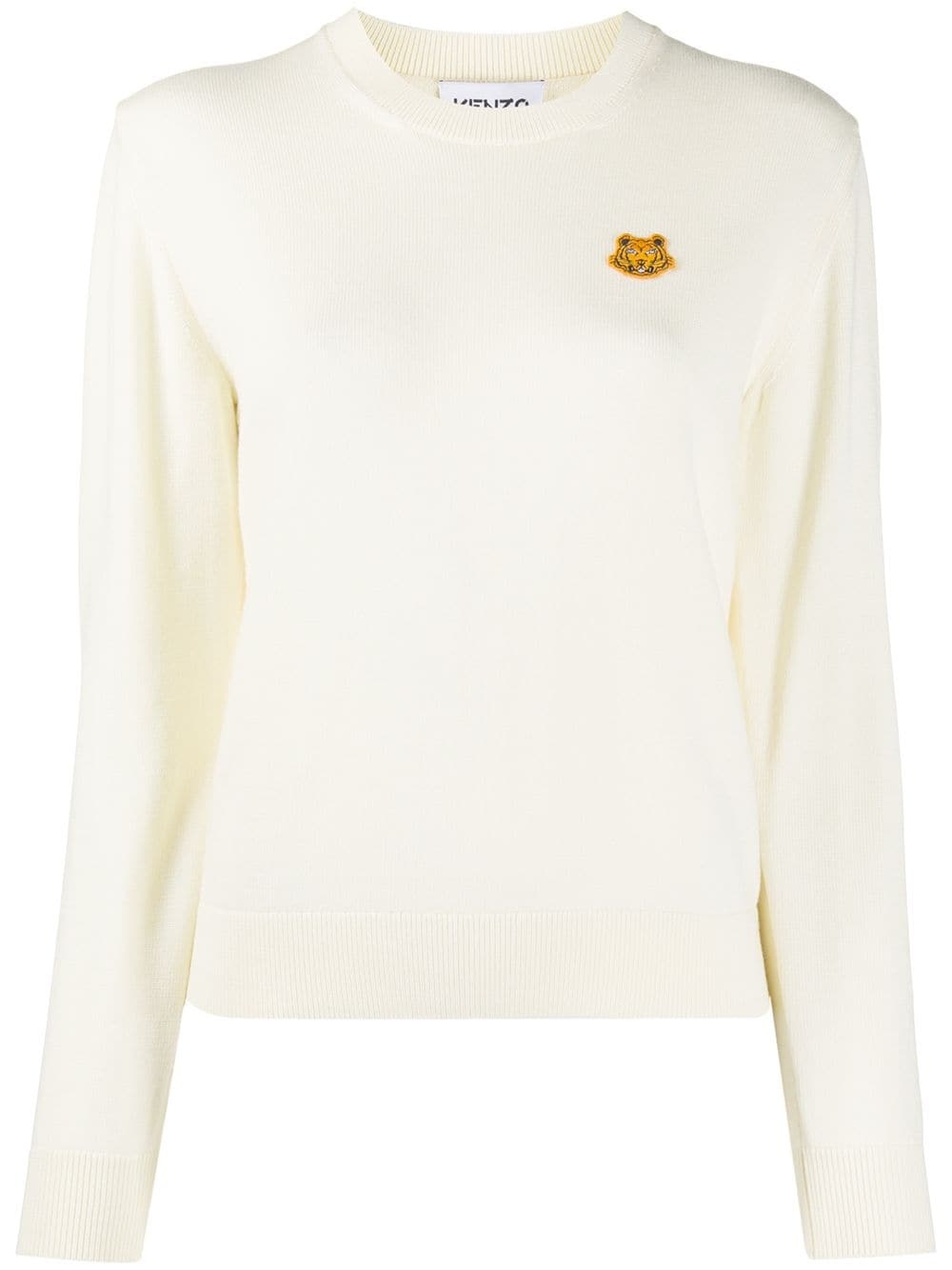 Tiger badge wool jumper - 1