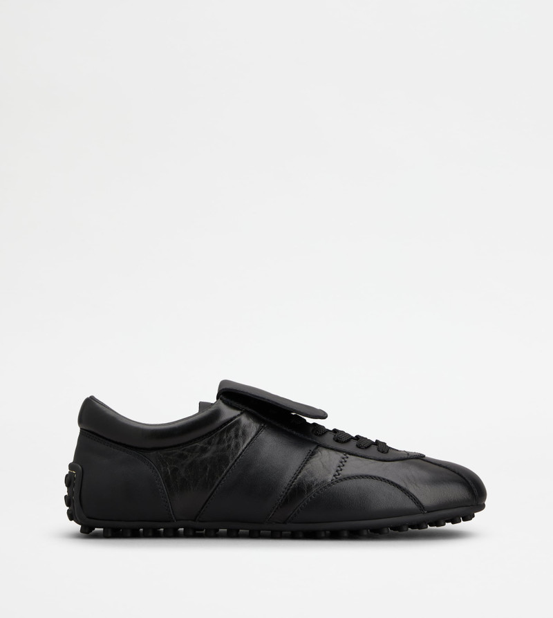 TOD'S T-MARATHON SNEAKERS IN LEATHER - BLACK 1