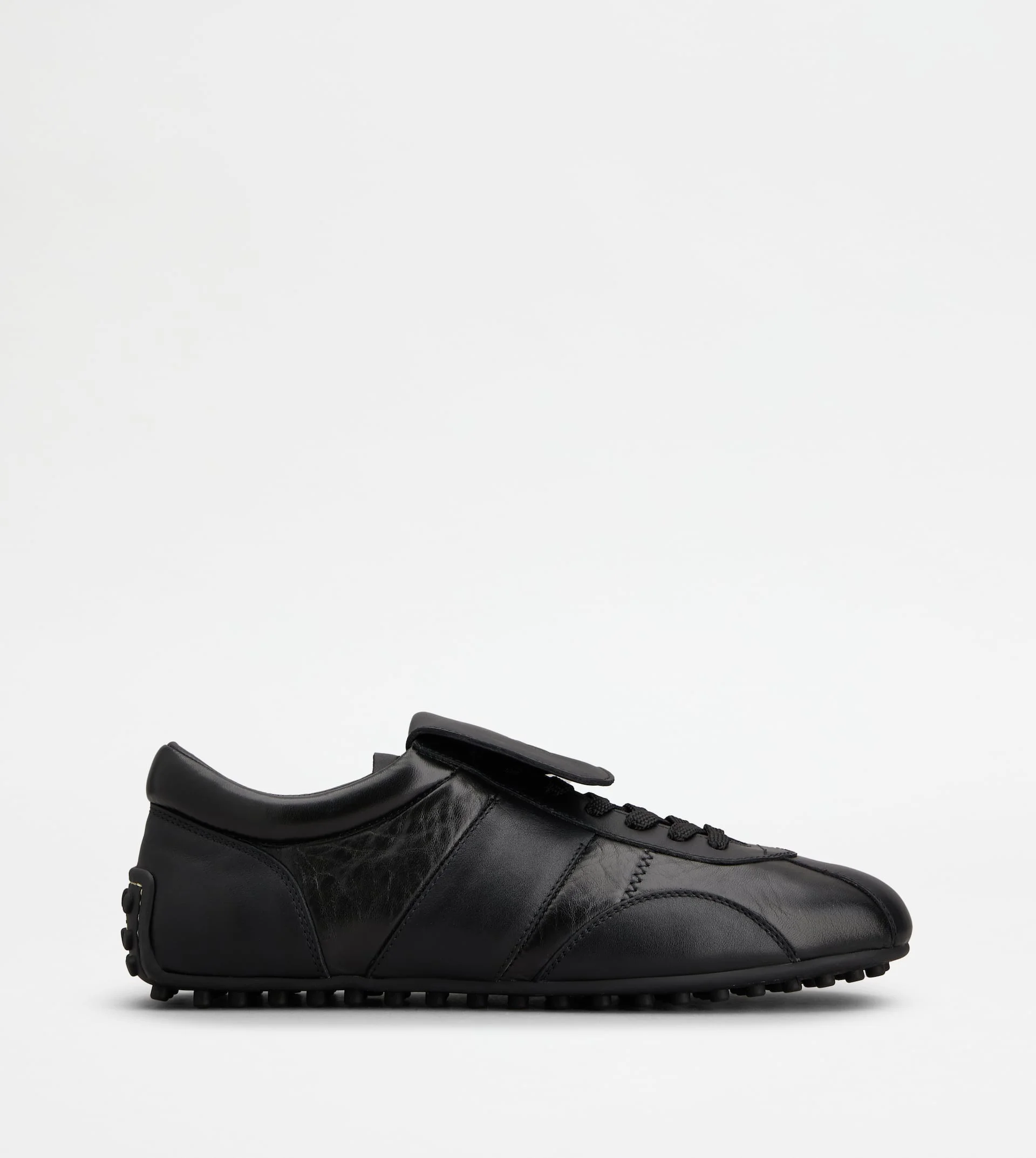 TOD'S T-MARATHON SNEAKERS IN LEATHER - BLACK - 1