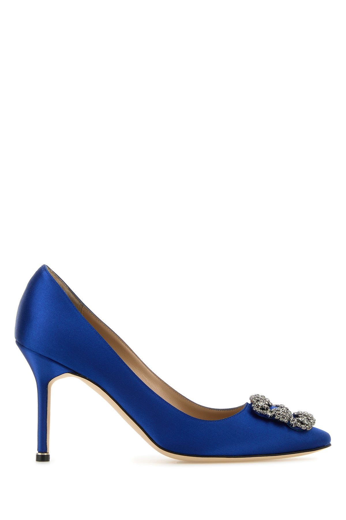 Cerulean blue satin Hangisi 90 pumps - 1