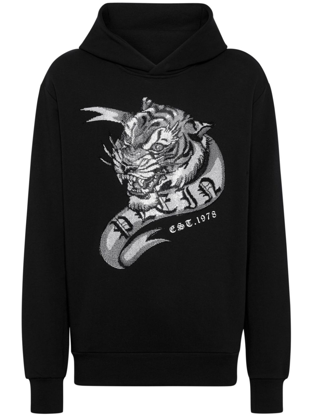 Crystal Tattoo crystal-embellished hoodie - 1