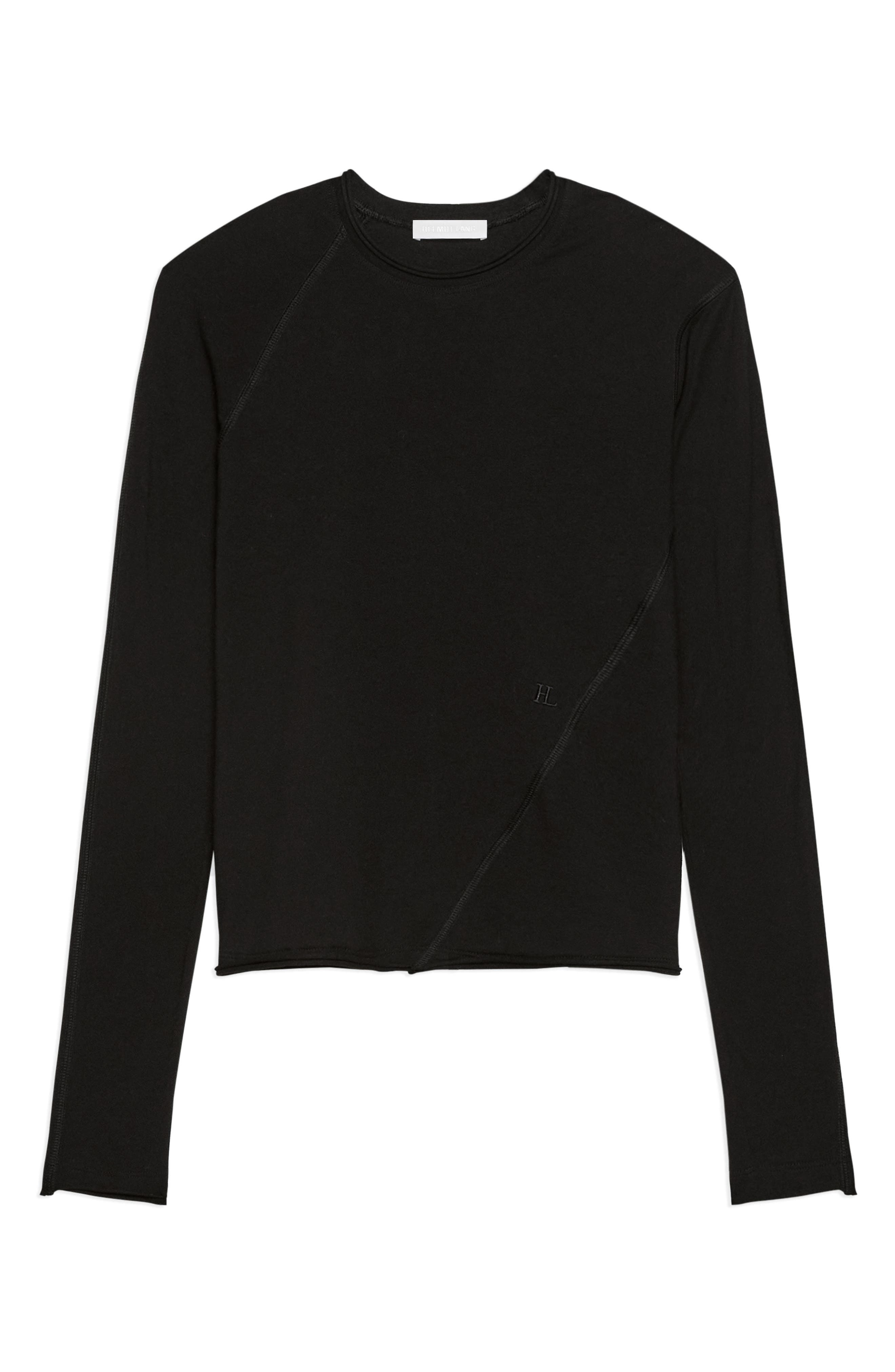 Helmut Lang Twisted Jersey Top in Black at Nordstrom - 4