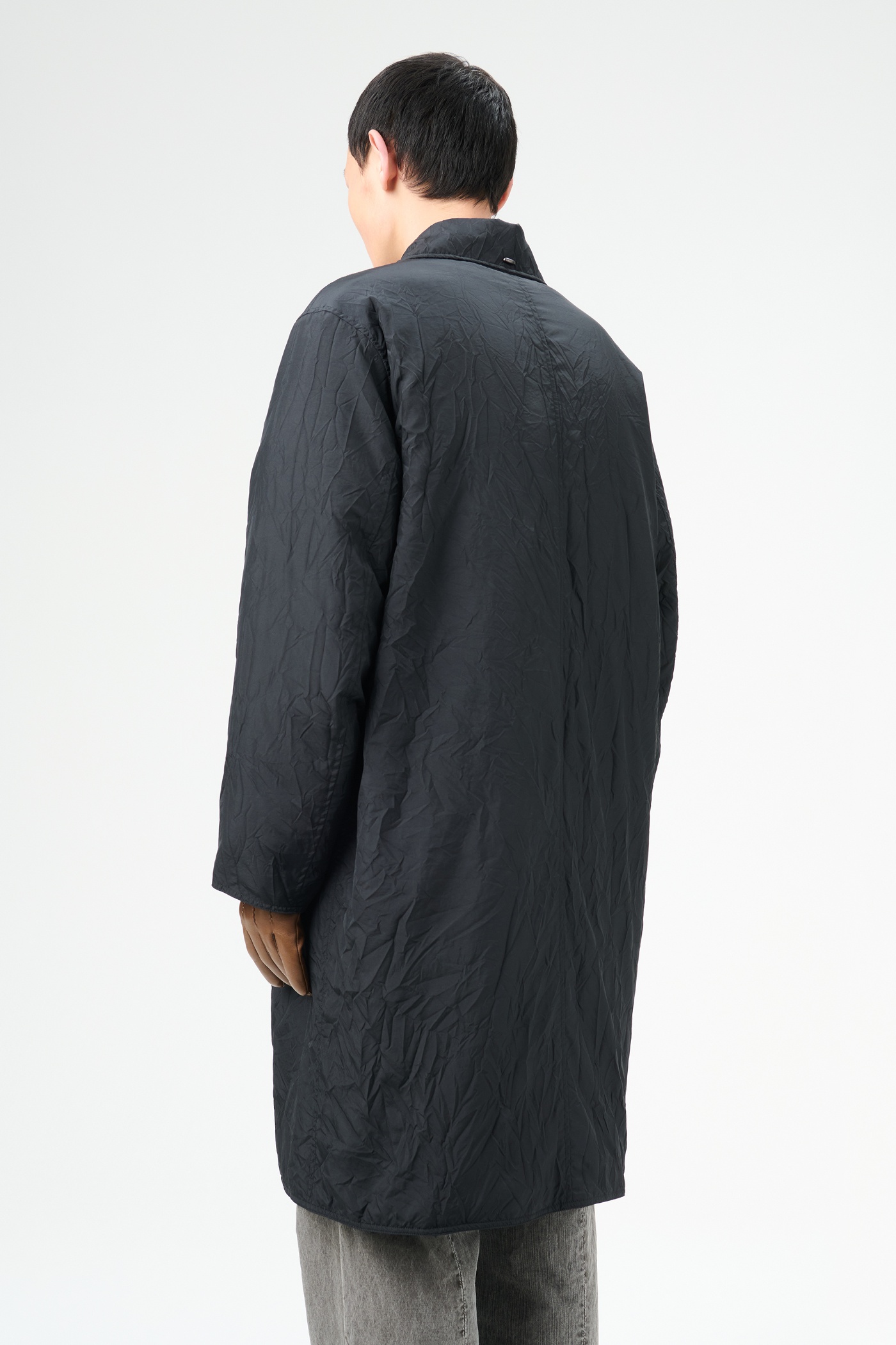 Blithe Coat Shining Black Crinkle Solaro - 5