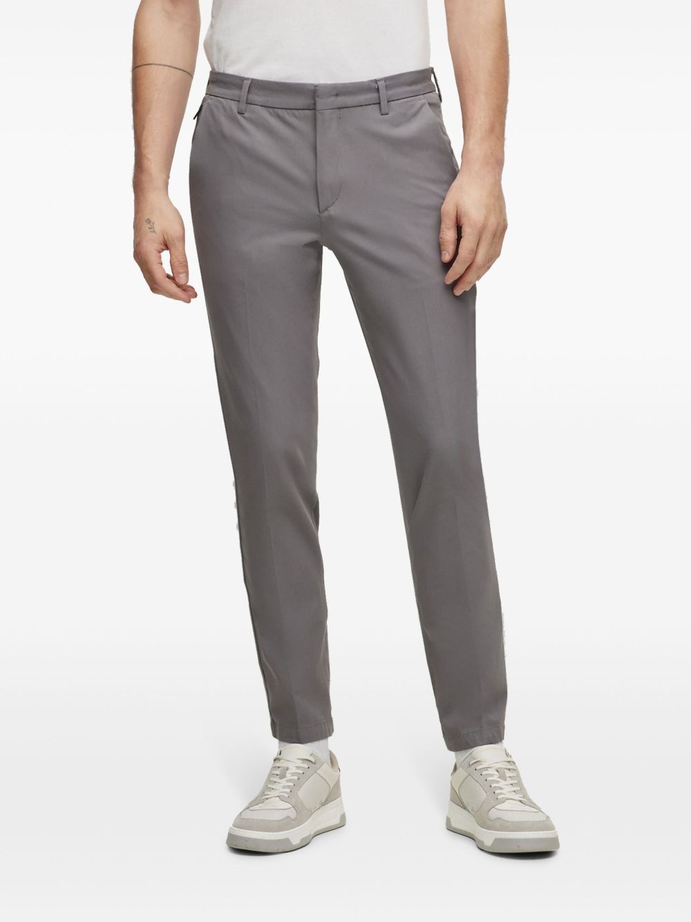 slim-cut chino trousers - 3