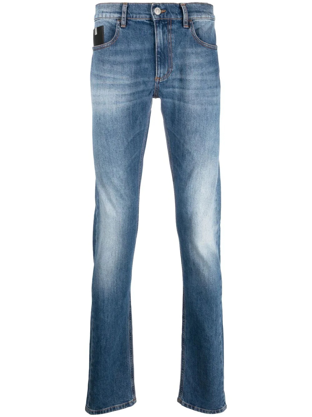 slim-cut denim jeans - 1