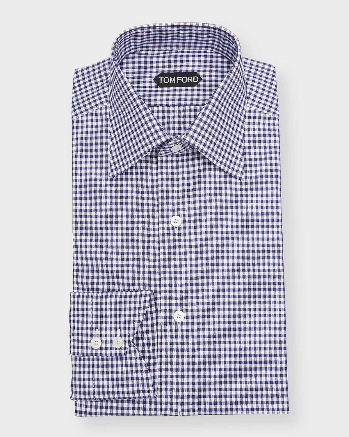 Men's Gingham Check Slim Fit Dress Shirt - 1