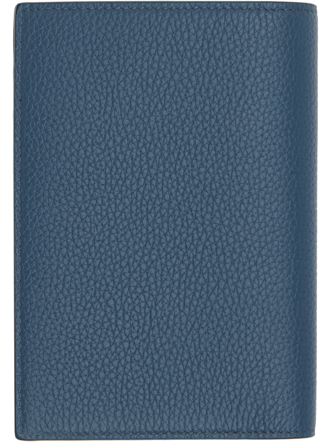 Blue Soft Grain Leather T Line Passport Holder - 2