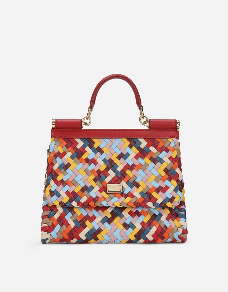 Medium Sicily bag in multi-colored woven nappa - 1