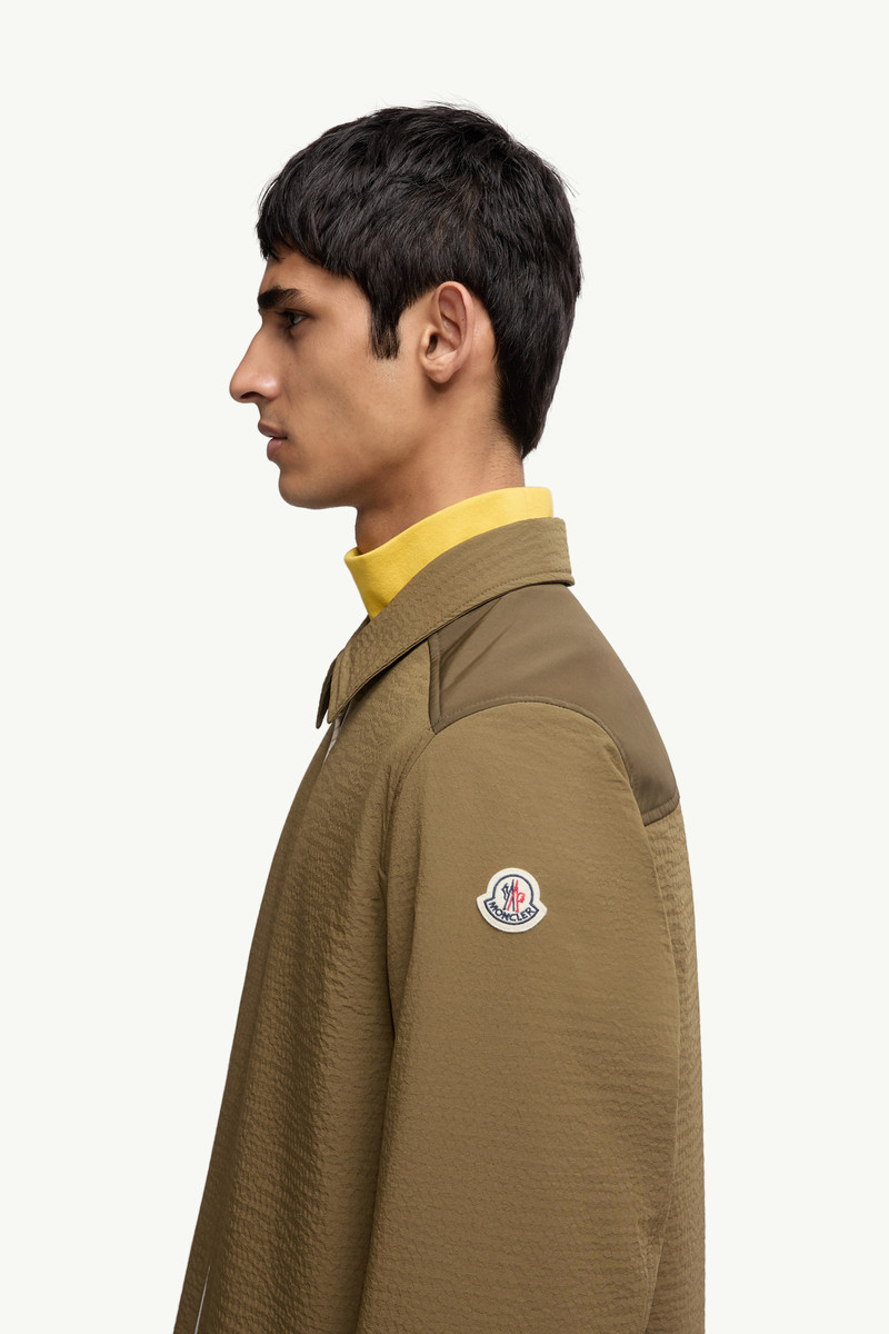 Padded Seersucker Zip-Up Shirt 4