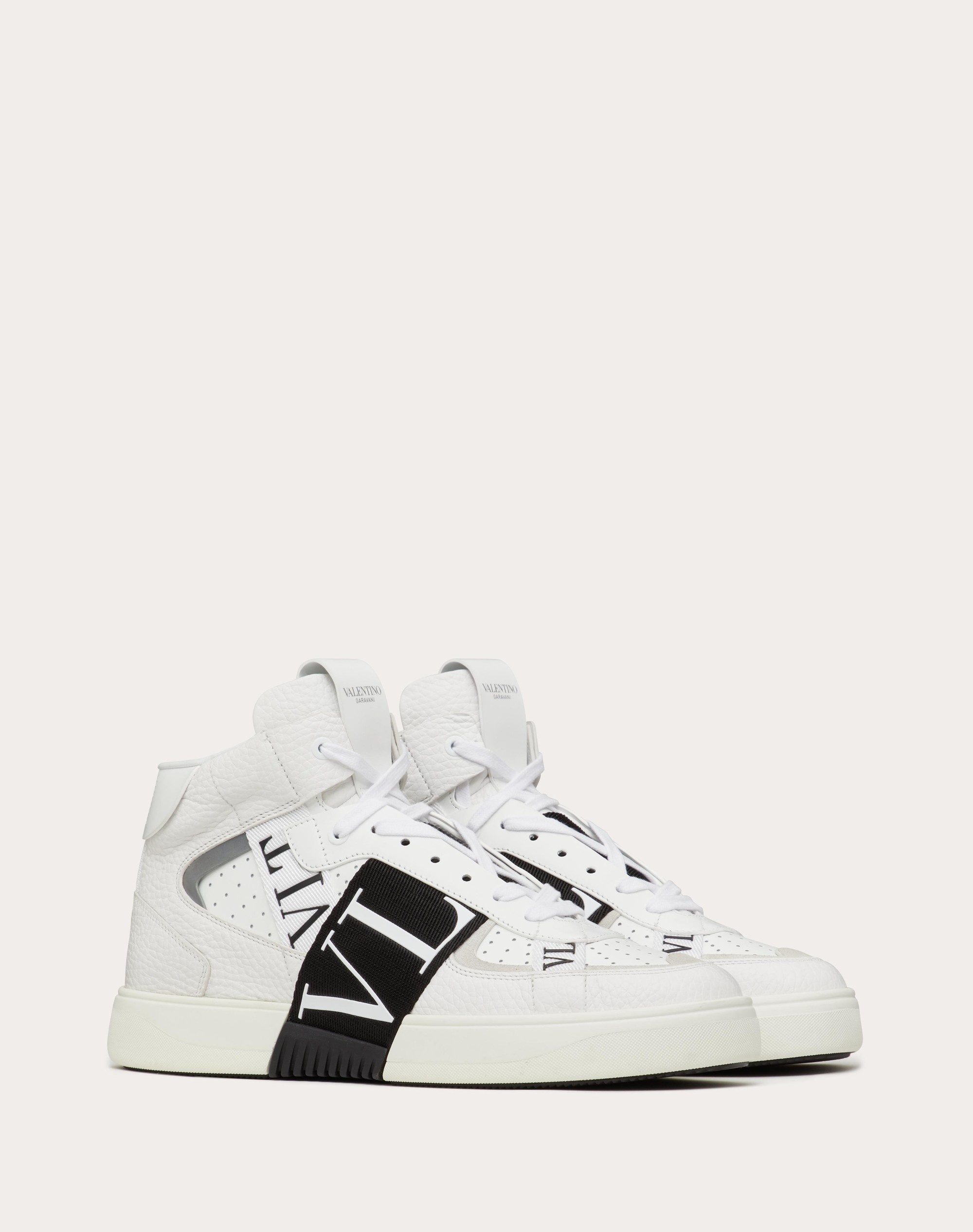 ★【VALENTINO】★Fabric Band VL7N Mid-Top Men's Sneakers★ Valentino MID-TOP CALFSKIN VL7N SNEAKER WITH BANDS | REVERSIBLE