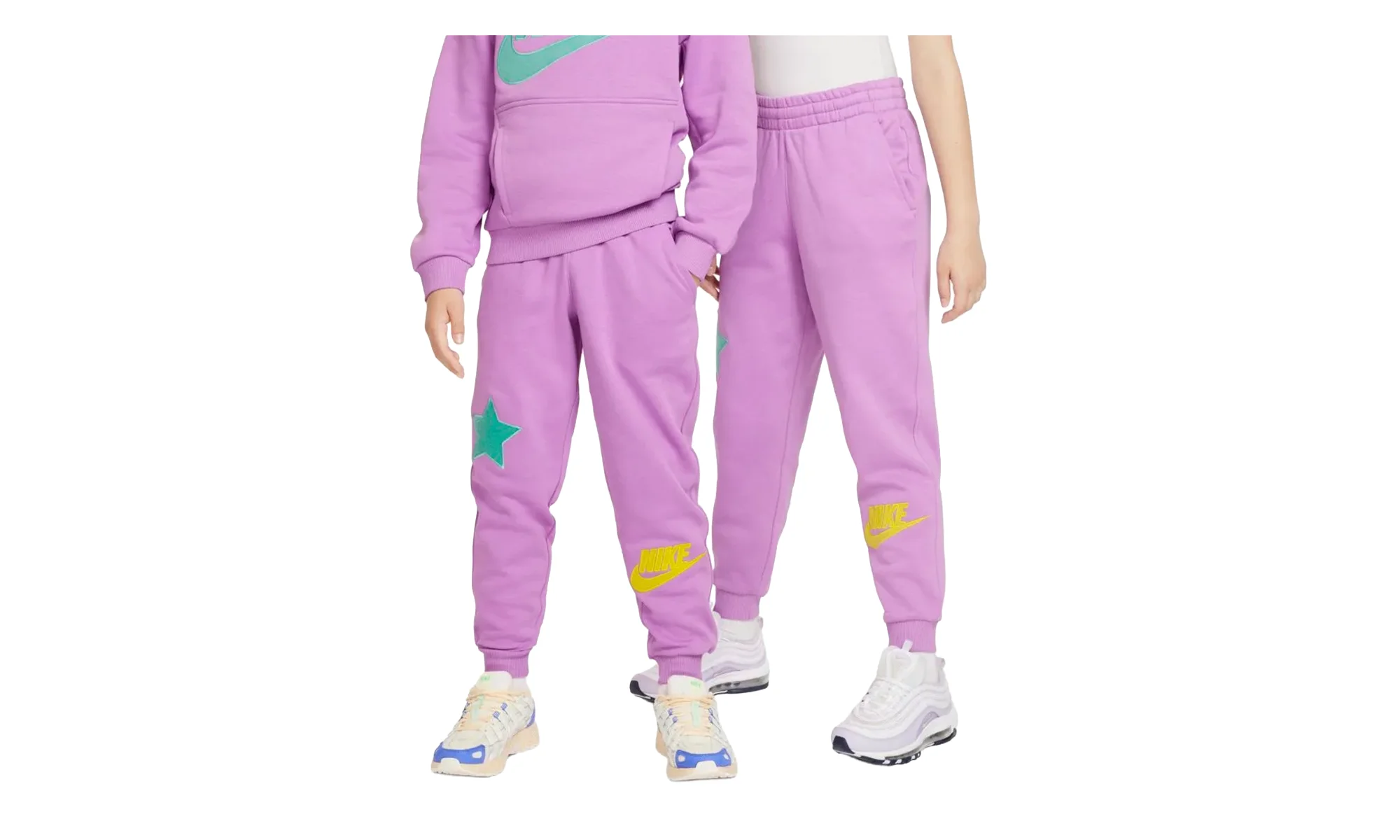 Sportswear Club Fleece Jogger Pants GS "Rush Fuchsia / Emerald Rise / Opti Yellow" FD3031 532 - 1