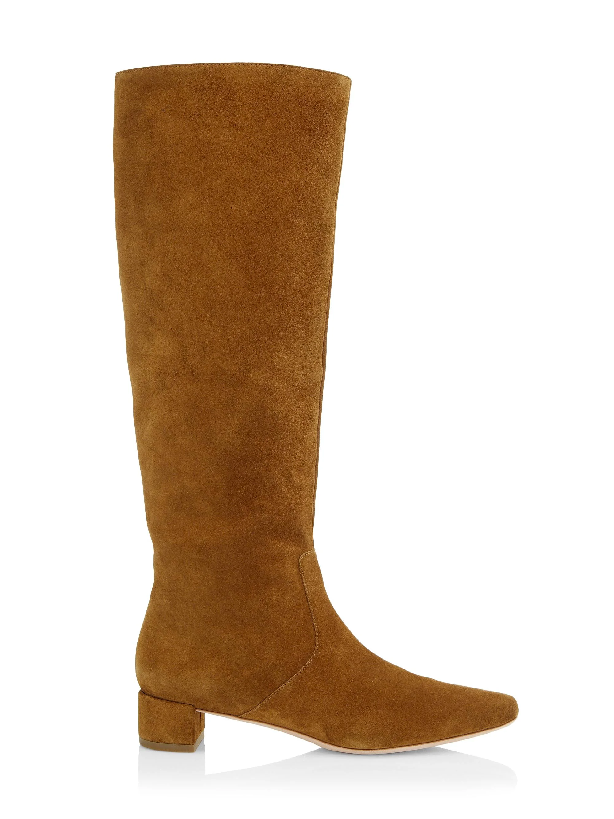 Women's Indy 36MM Suede Knee-High Boots - Cacao - 1