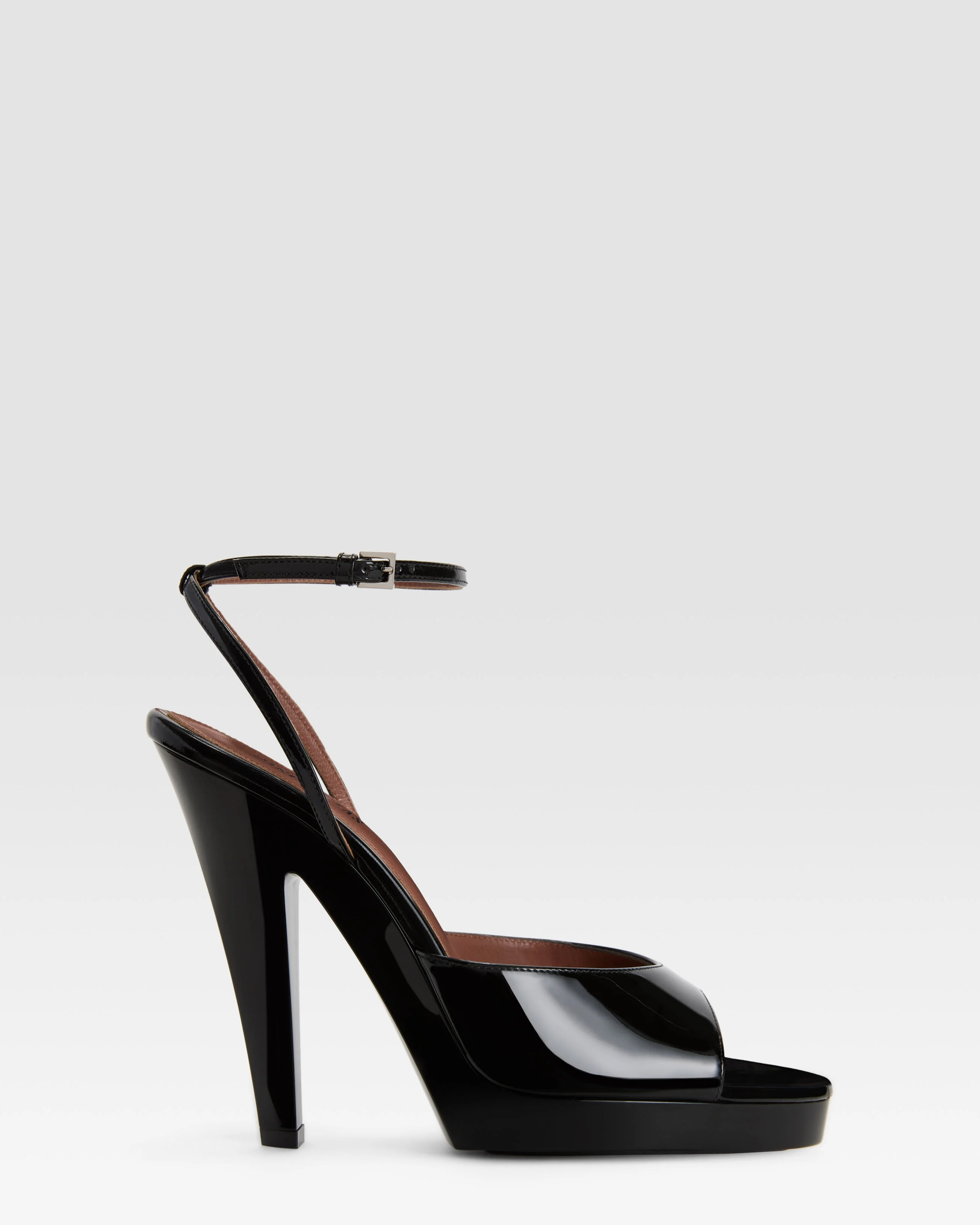 PATENT LEATHER PLATFORM SANDAL - 1
