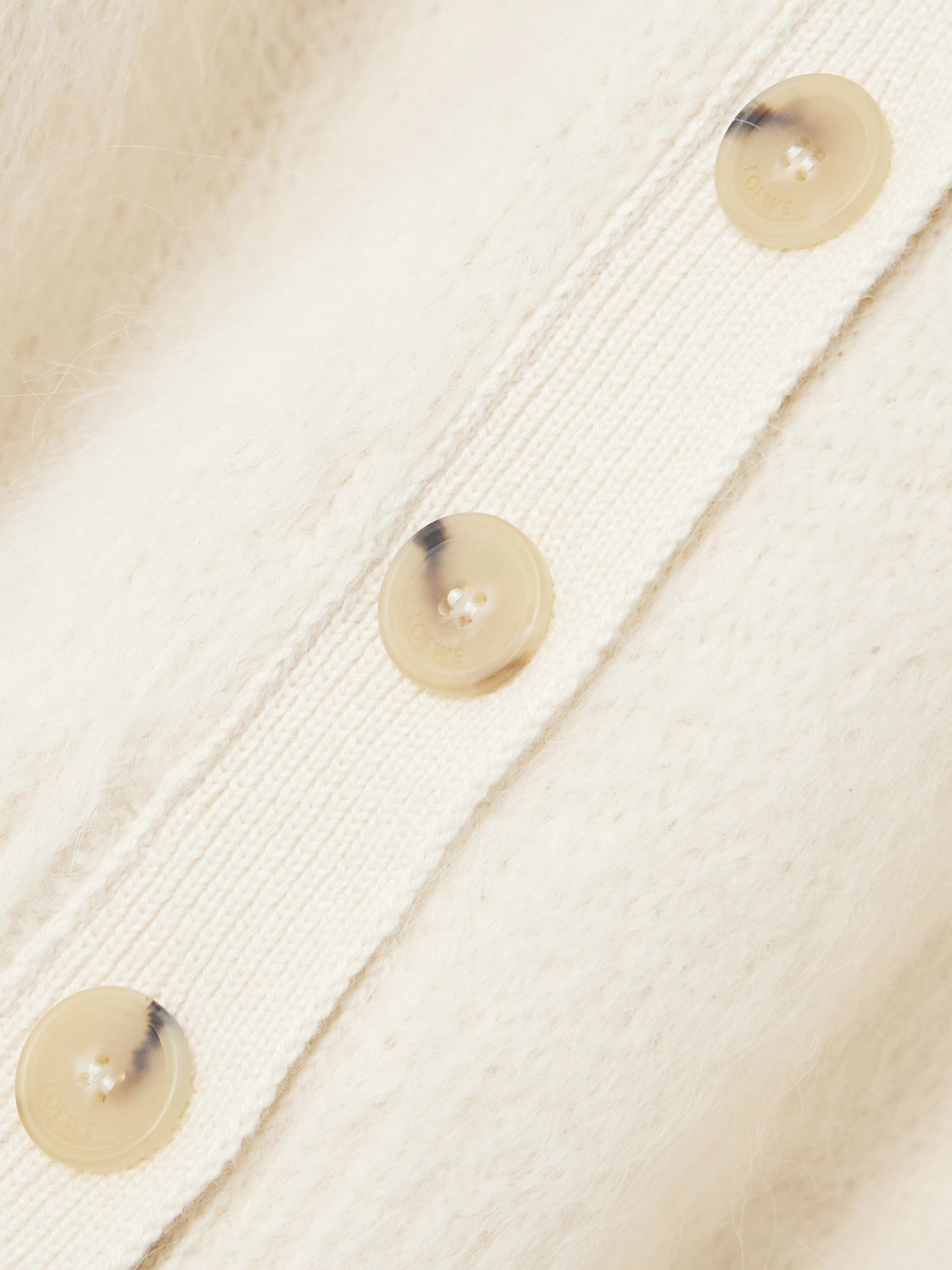Alpaca-blend cardigan White - 4