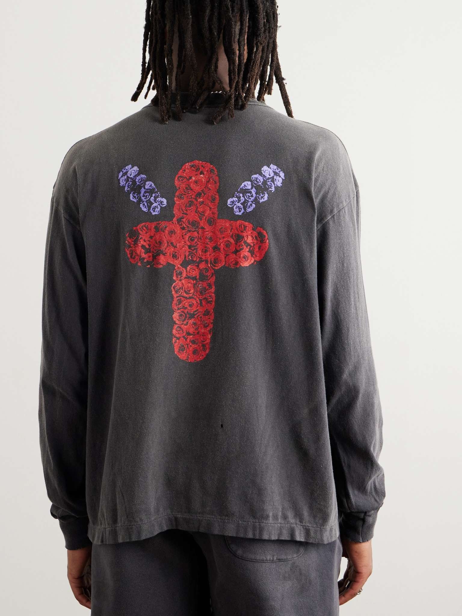 + Born X Raised Clown Distressed Printed Cotton-Jersey T-Shirt - 4