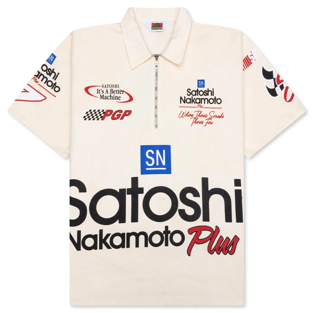 SATOSHI MECHANIC HALF ZIP - VINTAGE CREAM - 1
