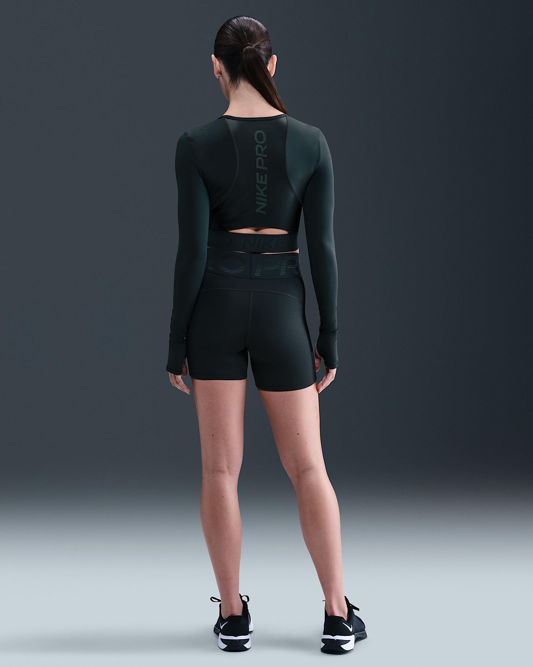 Nike Pro Women's Dri-FIT Cropped Long-Sleeve Top - 5