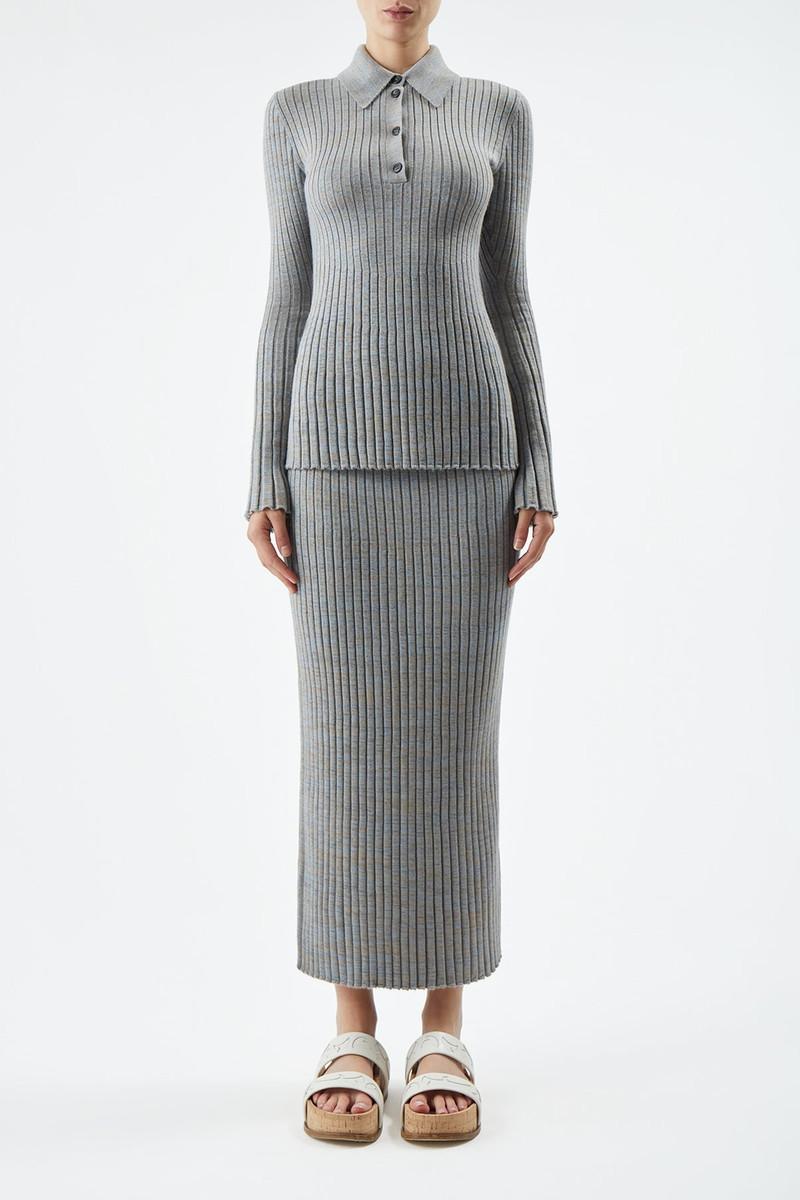 GABRIELA HEARST Conti Skirt in Aran Cashmere outlook