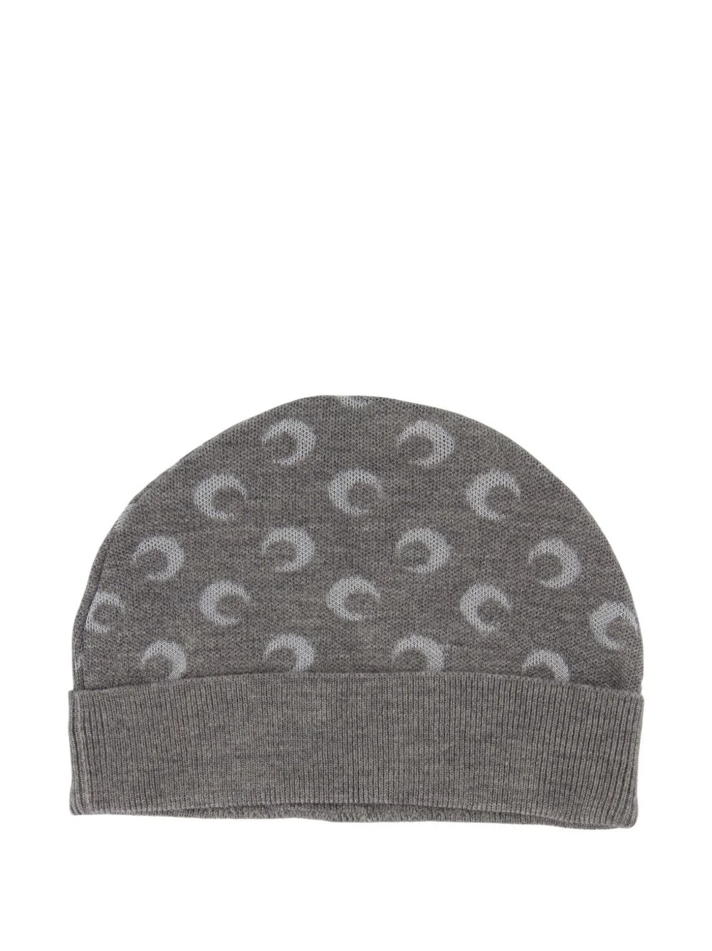moon-print beanie hat - 1