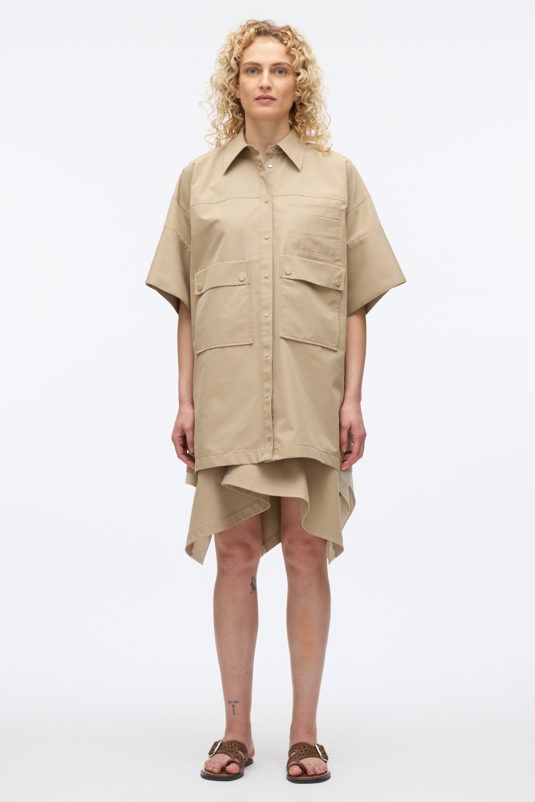 Cargo Mini Shirt Dress - 2