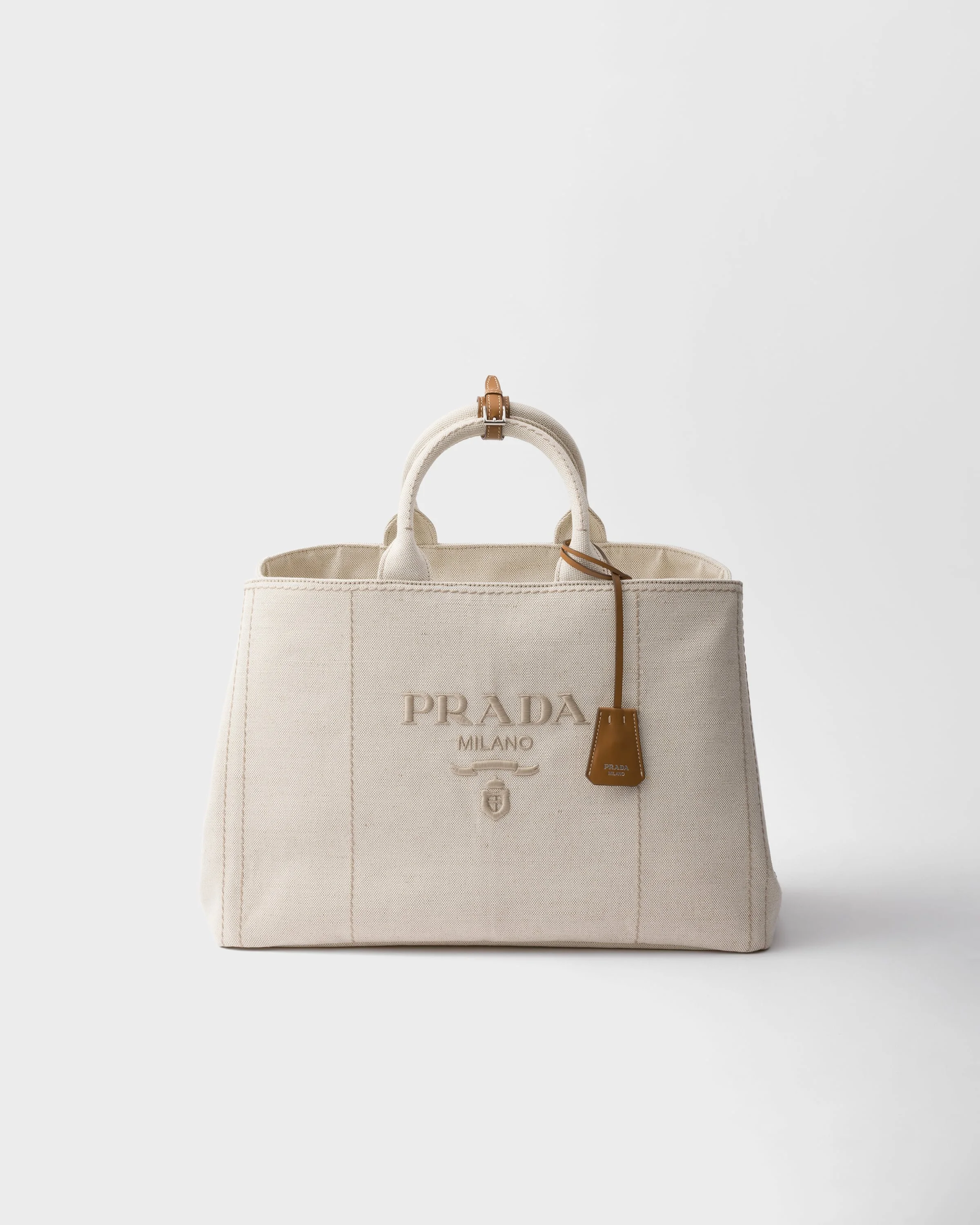 Prada Jardinière extra large linen blend tote bag - 1