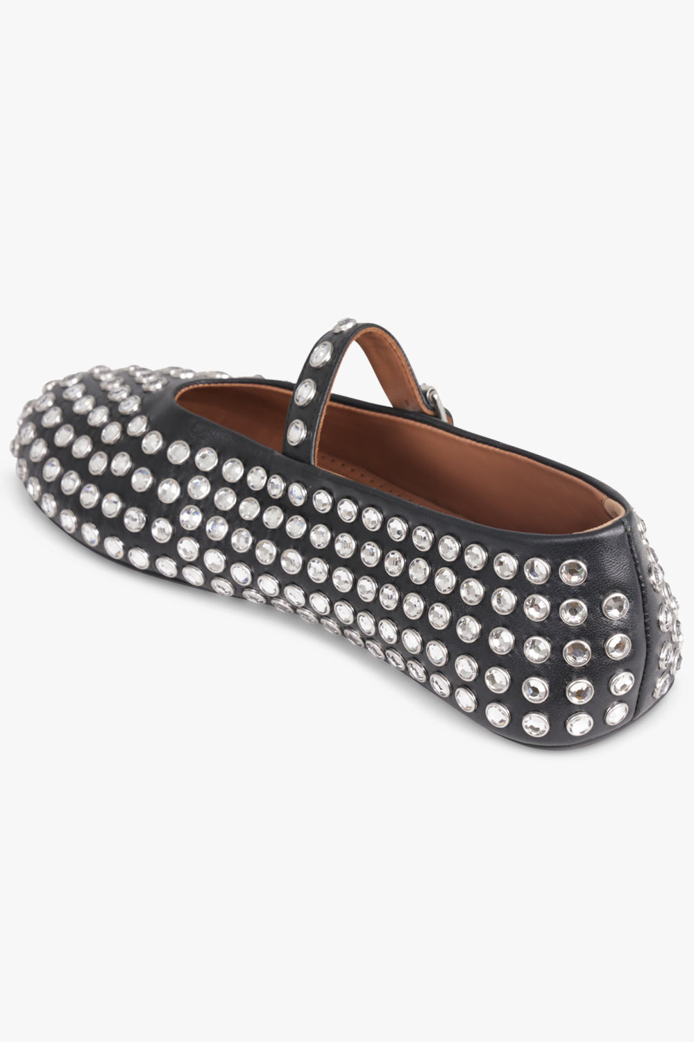 STUD BALLERINA STRAP FLAT | BLACK - 3