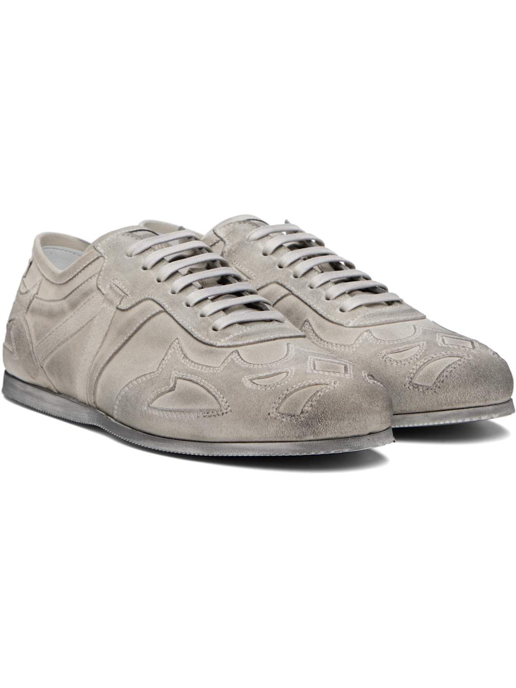 Gray Milton Low-Top Boxing Sneakers - 4