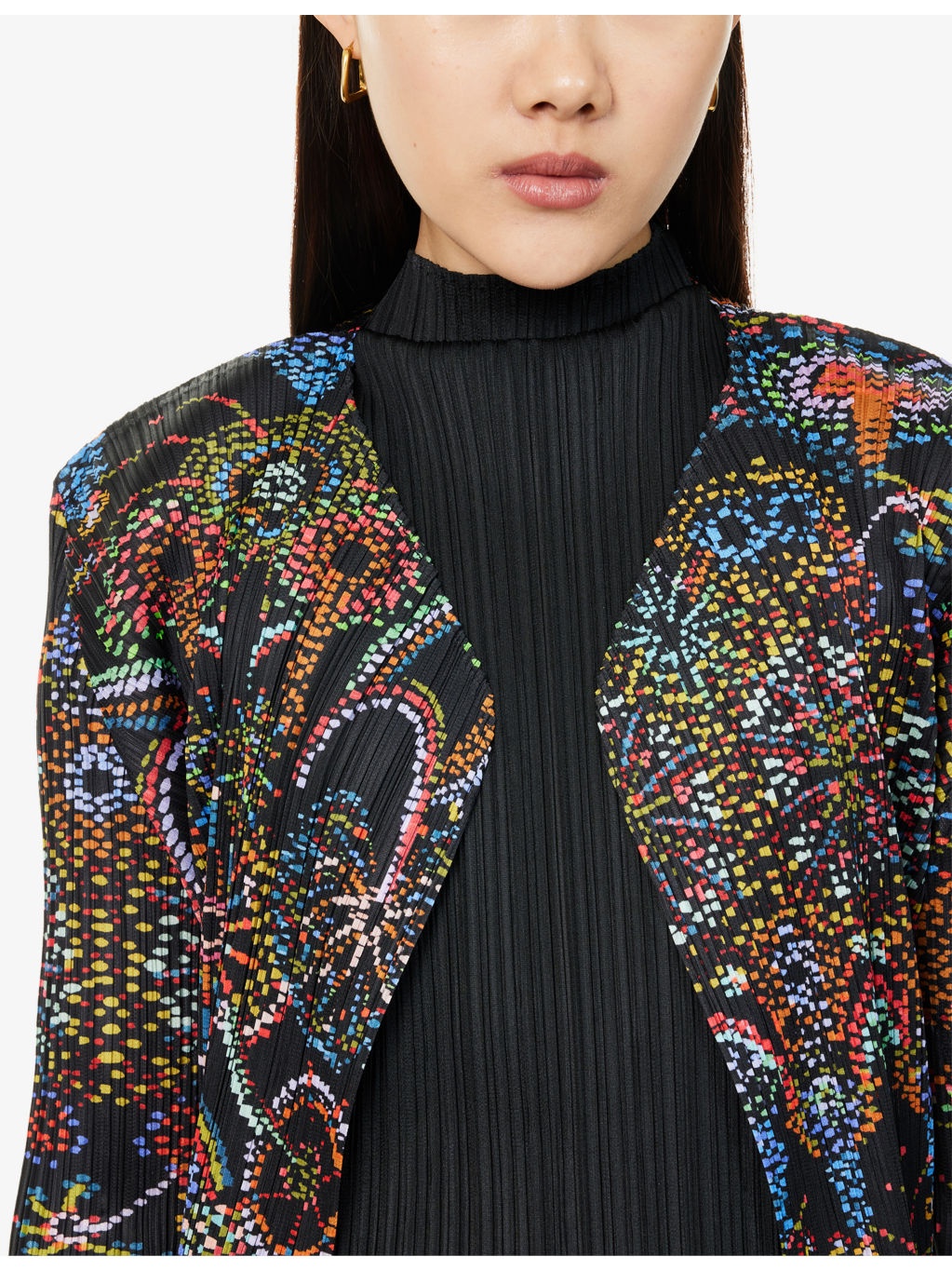 Light Festival Pleated Knitted Cardigan - 5