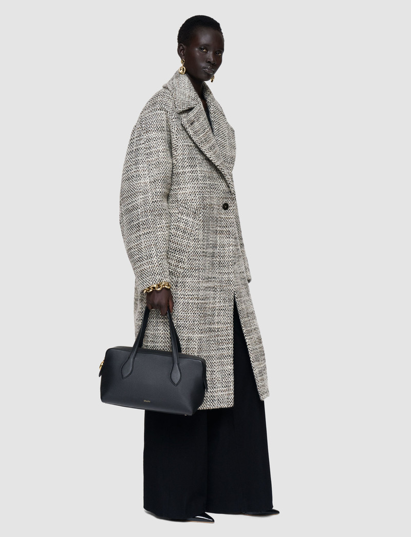 JOSEPH Florent Crosshatch Virgin Wool Coat outlook