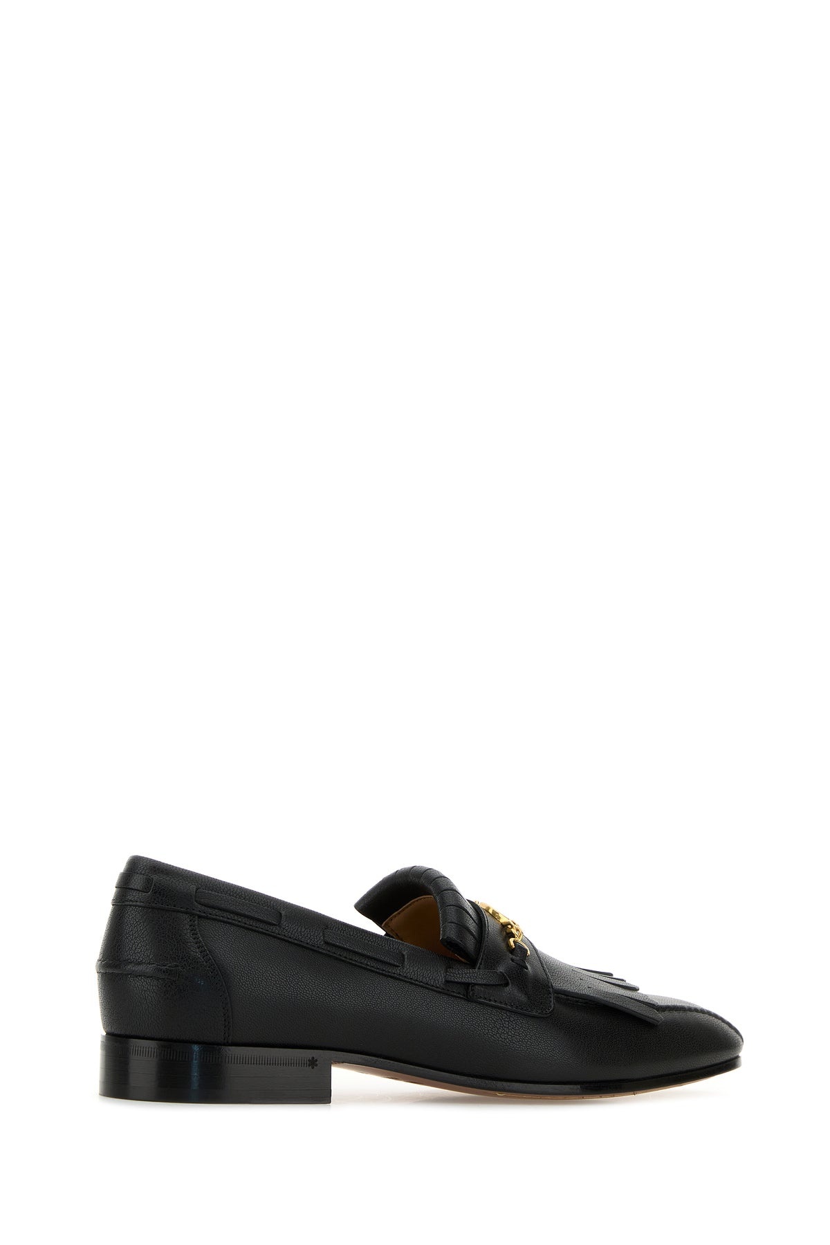 Black leather VLogo Signature loafers - 3