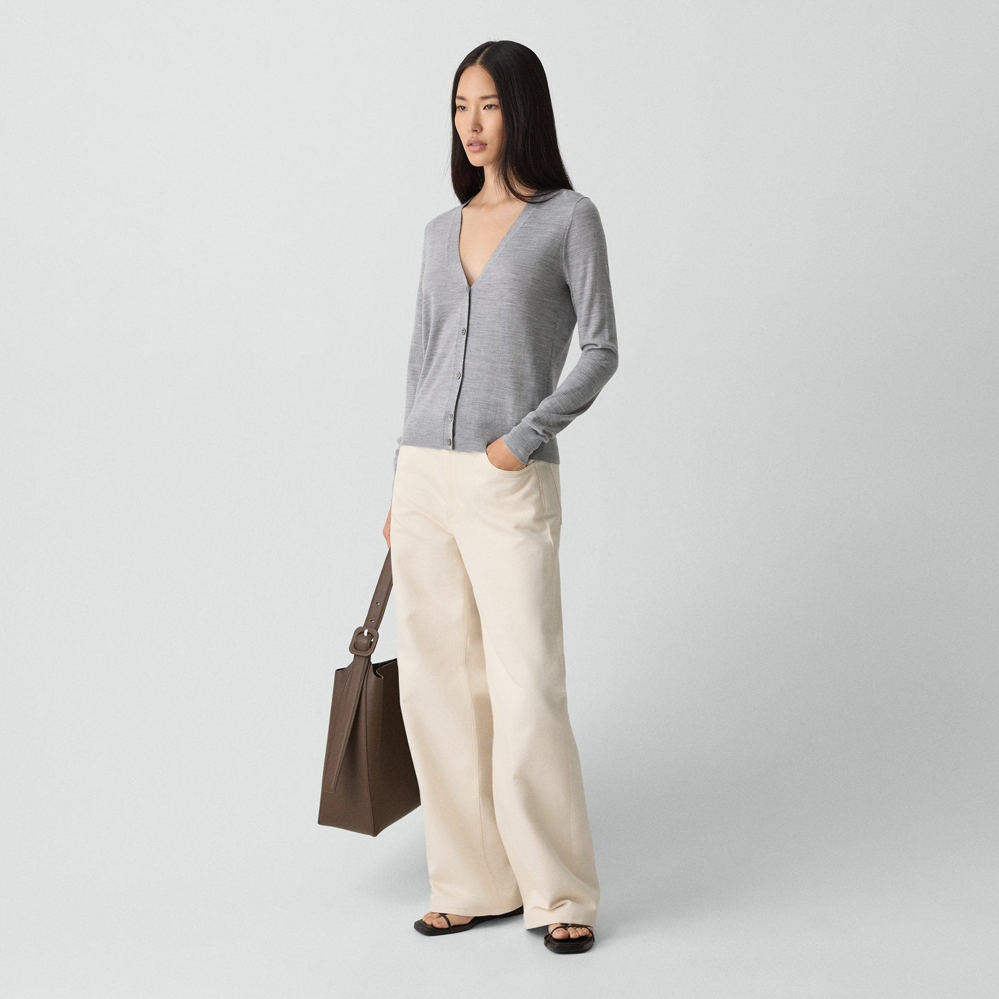 V-Neck Cardigan in Regal Wool - 6