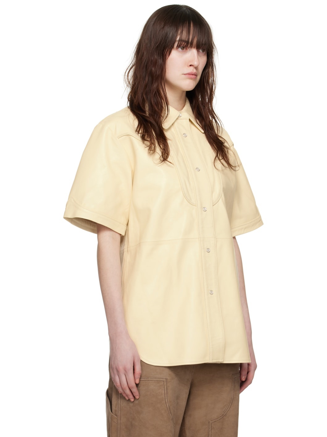 Off-White Saloon Leather Shirt - 2