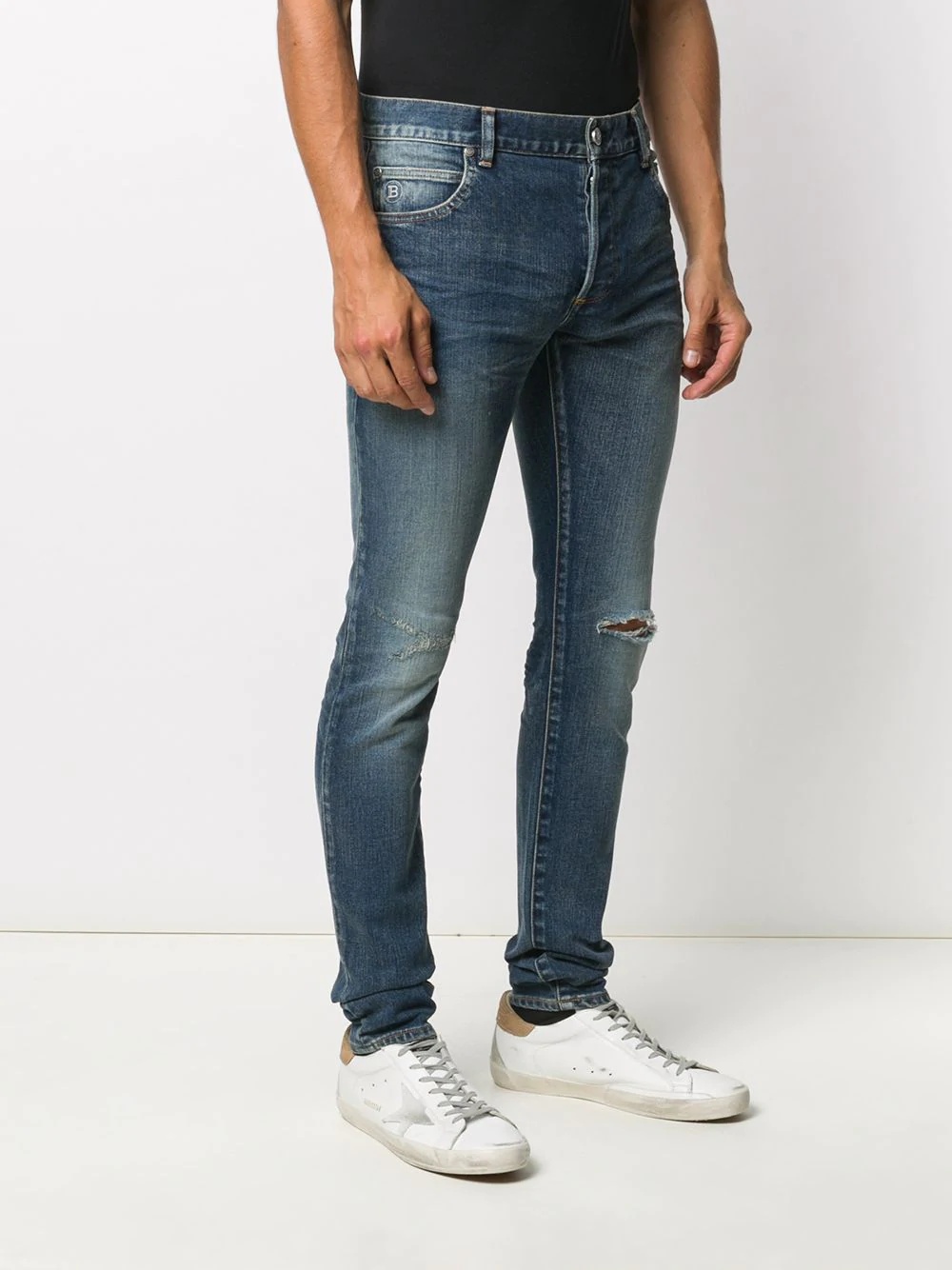 distressed slim-fit jeans - 3