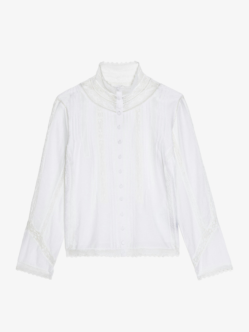 Tano White Lace Dress Shirt 1